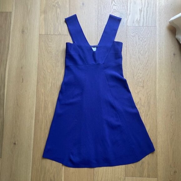 Reiss Archive Jamie Dress Blue Bandage Flare Size 4 - Picture 3 of 7